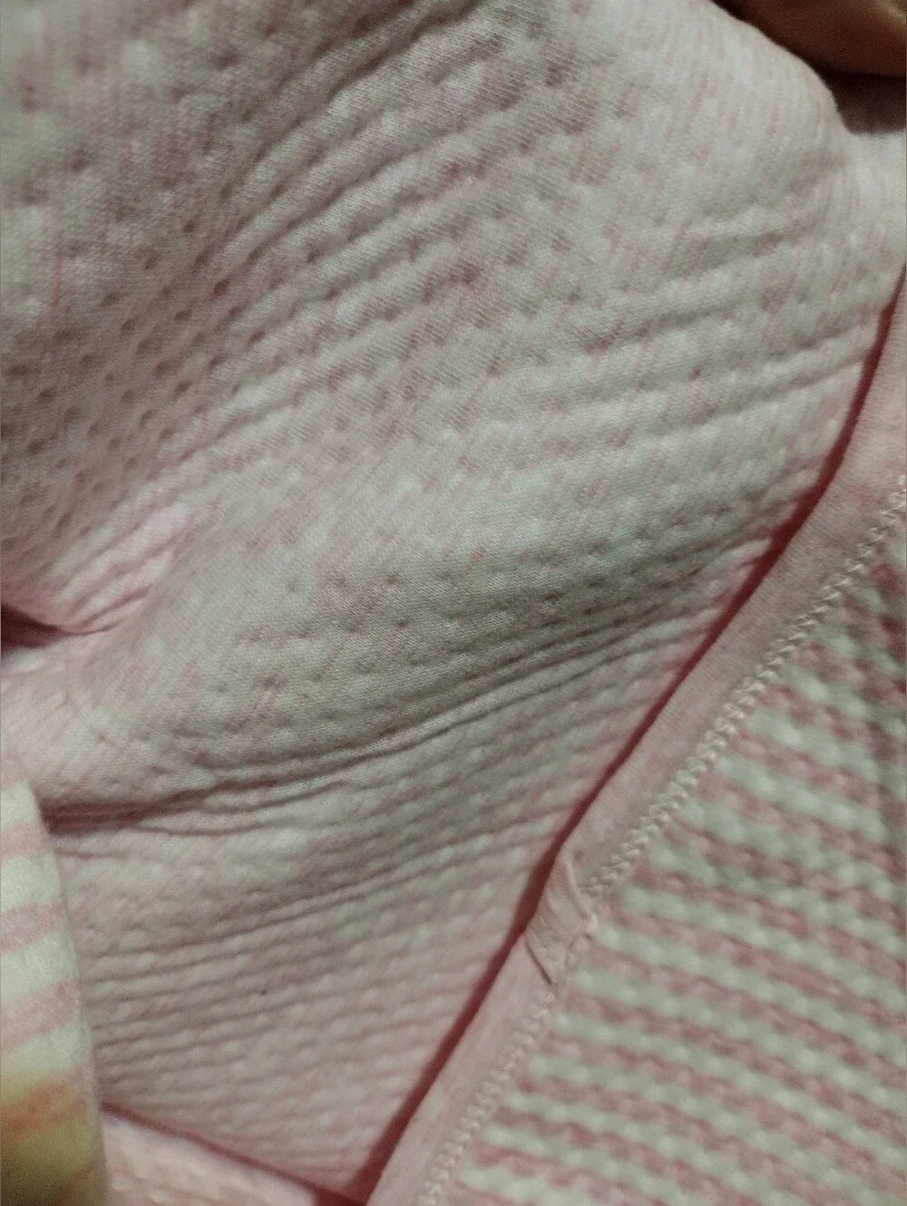 Pink Striped Hooded Baby/Toddler Hooded Towel with Bear Ears